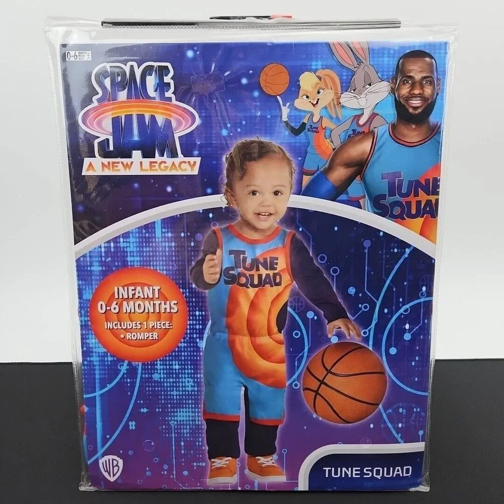 Space Jam A New Legacy Infant 0-6 Months Tune Squad One Piece Romper Costume New